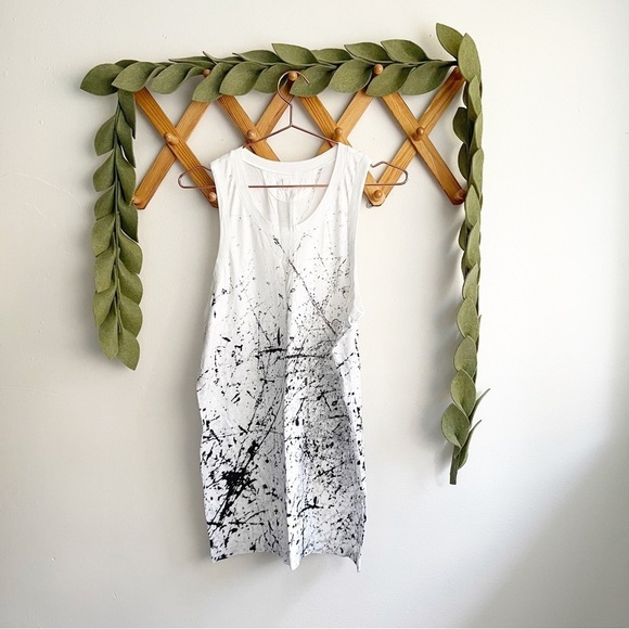 Helmut Lang Muscle Top with Splatter Print - Picture 1 of 11